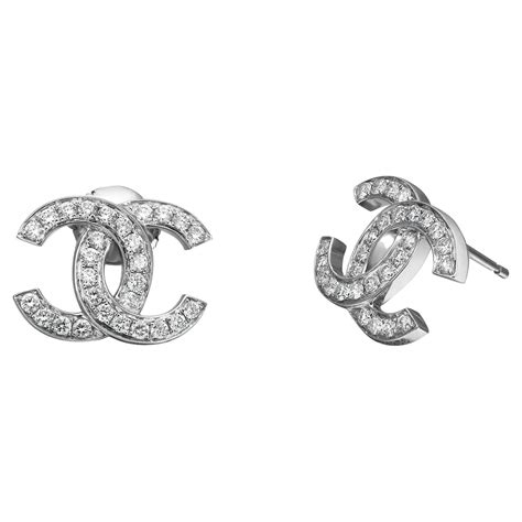 chanel earrings for sale singapore|small Chanel diamond earrings.